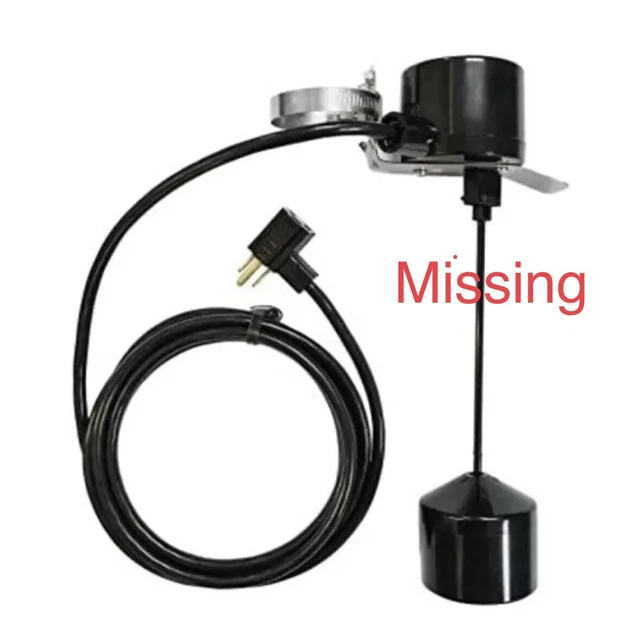 Interruptor flotador vertical negro Everbilt 1001 098 868 para bombas de sumidero y alcantarillado 8 ft