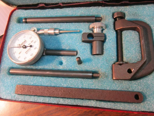 Central Tool Co Jeweled Dial Indicator No. 201  With Red Box