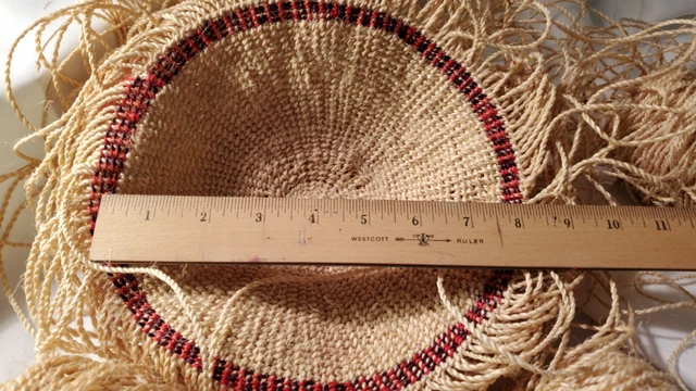 Suministros de tejido de cesta natural rojo marrón cesta parcial 4