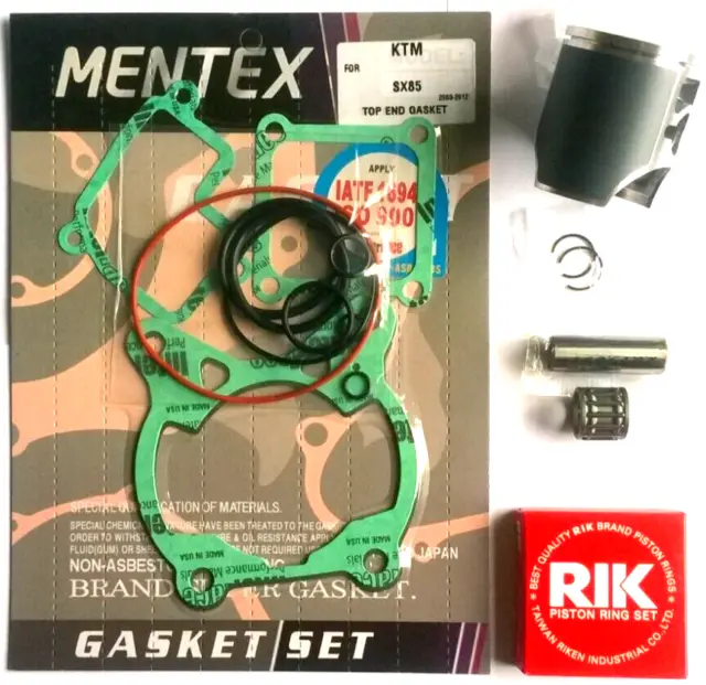 KTM 85 2003-2012 Mentex Top End Rebuild Kit Piston C Gaskets Small End Bearing