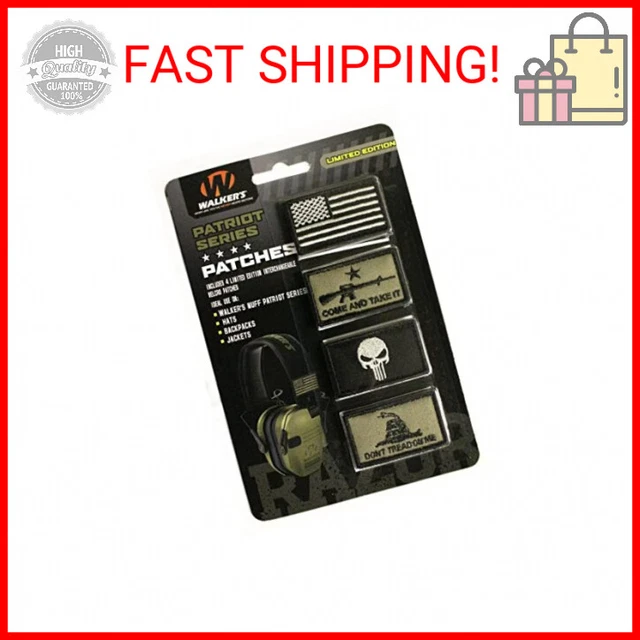 Walker's Game Ear Patriot Series Patch Kit, Perfect to Accent Your Gear, Muffs,