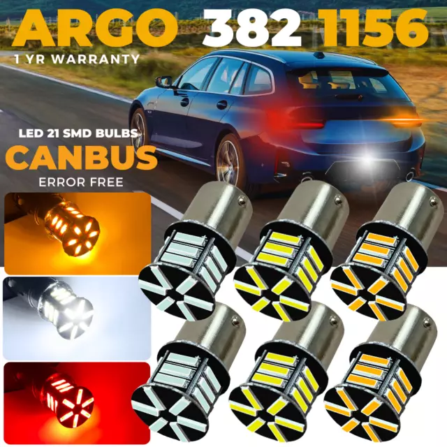 1156 382 P21w Led Reverse Canbus Ba15 Indicator Fog Brake Light Bulbs 21 Smd 12v