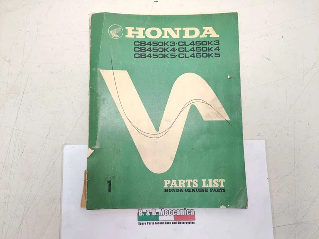 MANUALE LISTA PARTI Originale Honda Cb 450 Cl 450 K3 K4 K5 Lingua - Foto 3