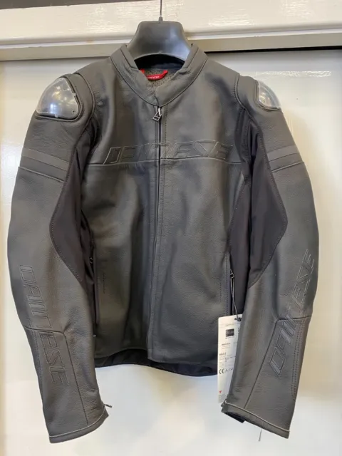 Dainese Agile Leather Jacket - Matt Black - Size EU-50/UK-40