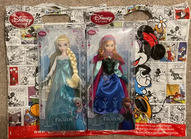 New In Box Rare Disney Frozen Elsa And Anna Dolls