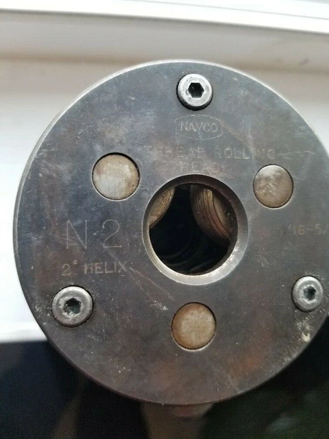 Navco N-2 Thread Rolling Head M8-M16 5/16"- 5/8" Good Condition 2 Helix Loc 45-1