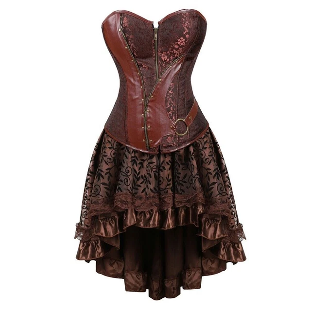 WOMEN'S CORSET STEAMPUNK Skirt Waist Corsets Sexy Gothic Bustier Corset