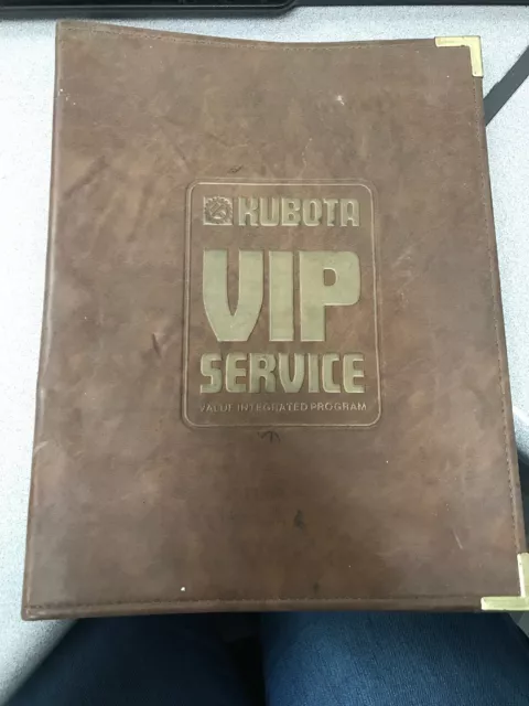 Vintage Kubota VIP Service Binder As Is