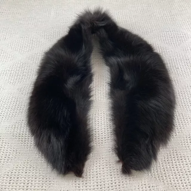 Vintage Dark Brown Genuine Fur Collar Stole Lined Great Condition 43" Fox Vintage Dark Brown Genuine Fur Collar Stole Lined Great Condition 43" Fox