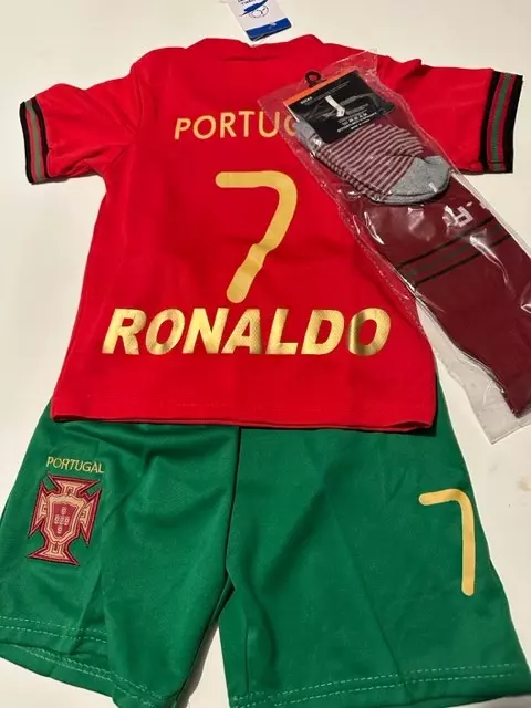 Maillot Short Chaussette Foot Portugal Enfant Ronaldo Du 4 Au 14 Ans