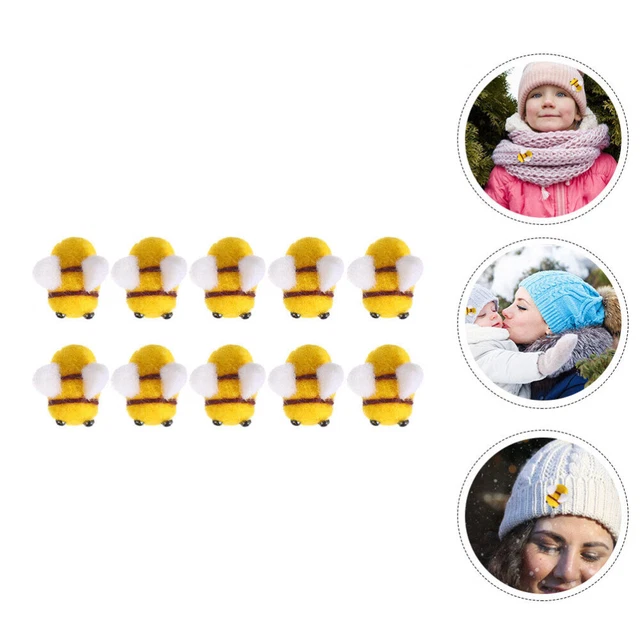 30 piezas lana fieltro hágalo usted mismo hecho a mano pequeños accesorios para abejas sombrero colchoneta decorativa para abejas