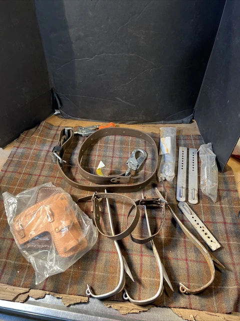 Buckingham pole tree climbing spikes lot used and new Tools In Lot