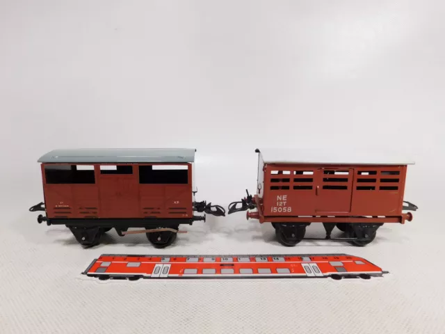 DT781-1 #2x Hornby Meccano Gauge 0 Sheet Metal Cattle Wagon Crate 15058 B etc