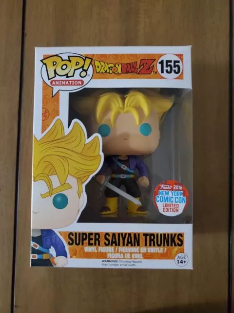 Funko Pop! Dragon Ball Z Super Saiyan Trunks #155 2016 NYCC Limited Edition