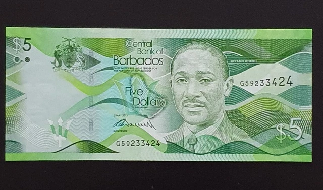 BARBADOS 5 dollars 2013 UNC/MINT