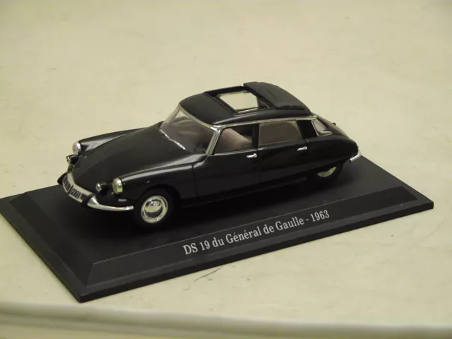 CITROEN DS 19 CHARLES DE GAULLE 1962 PRESIDENTIELLE ATLAS 1:43 Chef d'état