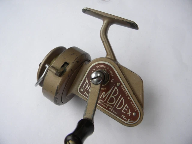 Moulinet De Pêche Vintage Ambidex - Fabriqué En Angleterre Par J.W Young And Sons - Rare