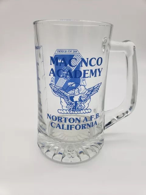 NORTON AIR FORCE BASE MAC NCO ACADEMY Glass BEER MUG