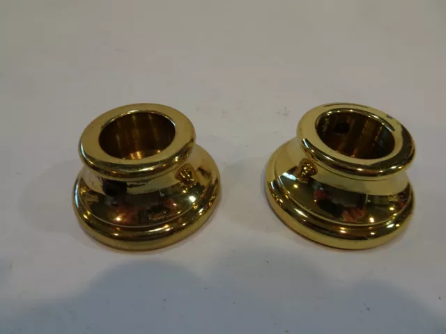 Salvaged Brass Rod Pole End Holders  3/4 in rods  Solid Brass  Hardware Ends