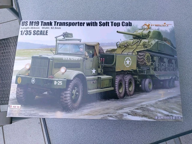 MERIT/TRUMPETER - US M19 Tank Transporter With Soft Top Cap 1:35 NEU ...