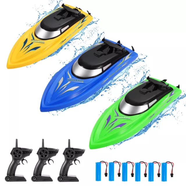 3 Pack RC Boat Remote Control Boats for Pools and Lakes 2.4 GHz RC Boat for kids 2