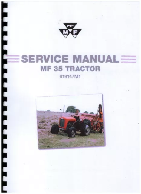 Massey Ferguson 35 MF35 Tractor Full Service Workshop Repair Manual Book