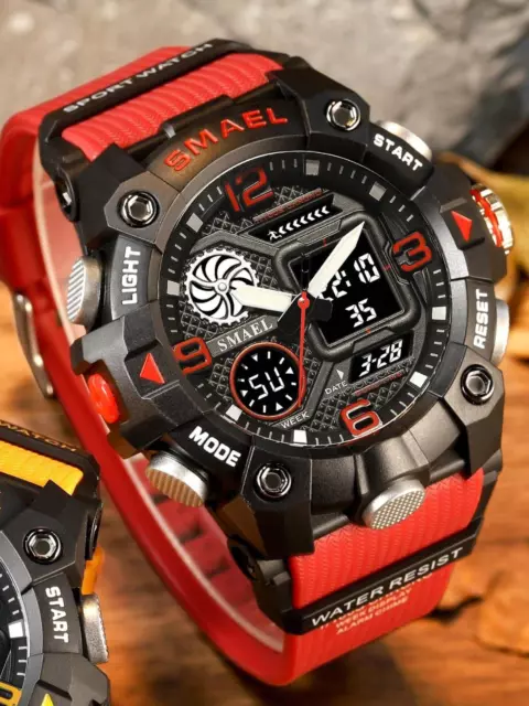 Reloj de Pulsera Impermeable para Hombres Reloj Deportivo Electrónico Digital