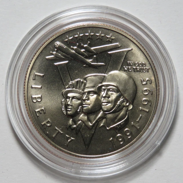 1991-1995 (1993-P) WWII Commemorative Clad Half Dollar - Coin & Capsule