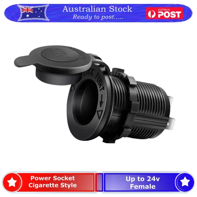 12v Power Socket Cigarette Lighter Car Waterproof Outlet Motorcycle Cig 24v