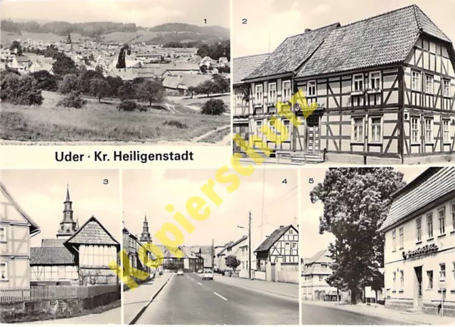 Uder AK Heiligenstadt Eichsfeld Dorfstrasse Gaststätte Ansichtskarte 1981