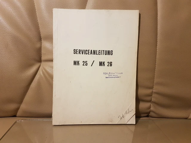BRG Budapesti MK25 / MK 26 manuale di istruzioni di servizio in tedesco