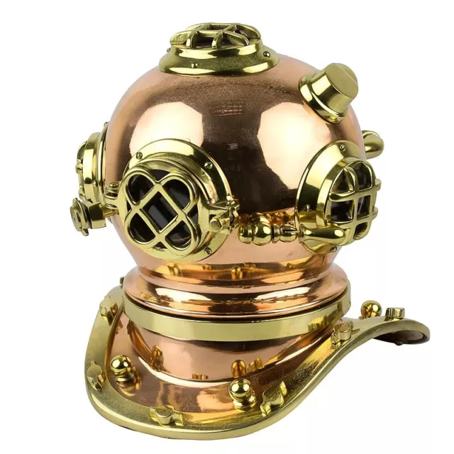 Antique Maritime Brass And Copper Divers' Helmet 8" Best For Decoration And Gift