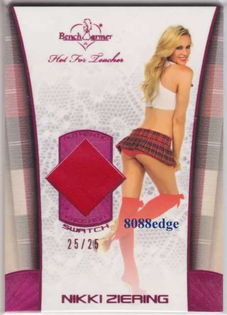 2012 Benchwarmer Knee High Swatch: Nikki Ziering #25/25 Autograph Worn Sox 1/1