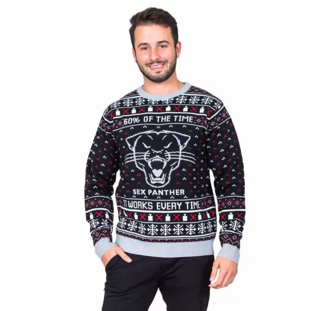 Adult Unisex Anchorman Funny Movie Sex Panther Cologne Ugly Christmas Sweater
