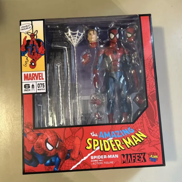 Mafex The Amazing Spider-Man Comic Ver Nr.075 6"" Figur Medicom Echt Verpackt