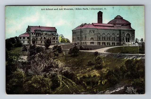 Cincinnati OH-Ohio, Art School & Art Museum, Eden Park, Antique Vintage Postcard