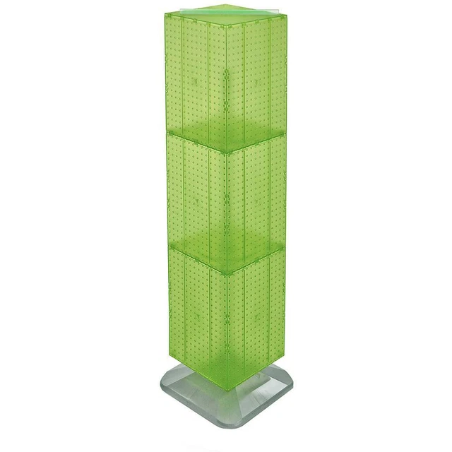 INTERLOCK PEGBOARD FLOOR Display Tower Revolving Base Wheels Green