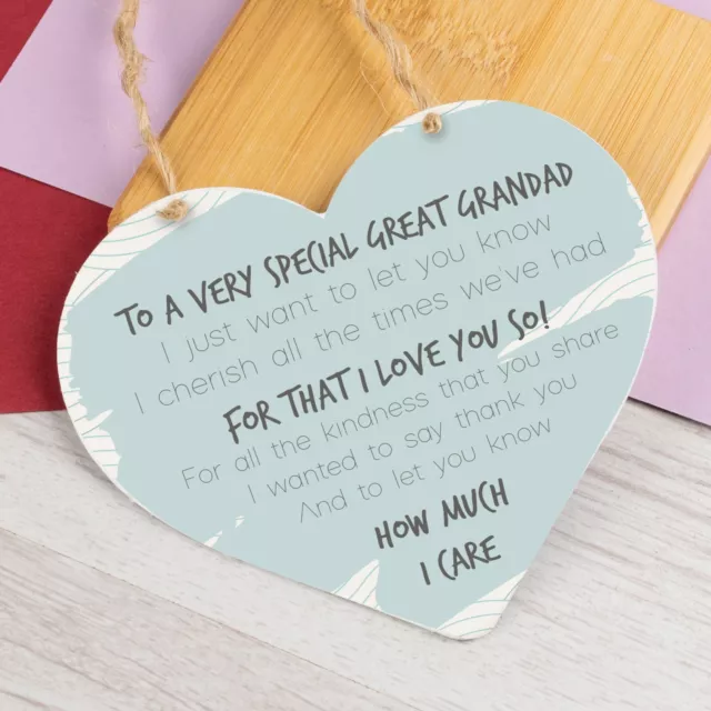 Toller Großvater Geschenke zu Weihnachten Geburtstag Holz Herz Plakette Geschenke