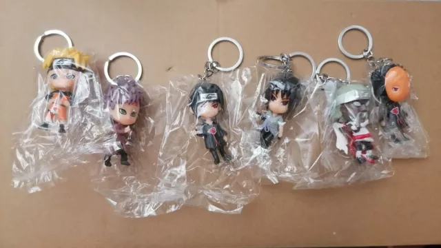 Naruto Keychain 6 figure set  Mini Figure Keychain