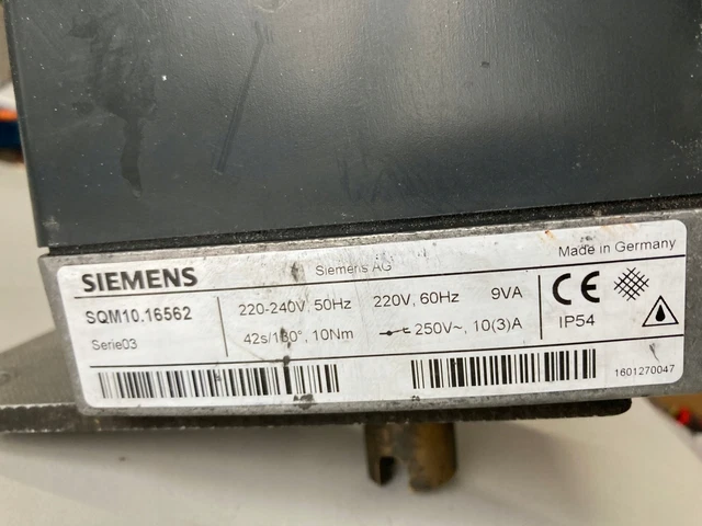 SIEMENS SQM10.16562 ATTUATORE SQM / # 6 3E1 4809 EUR 960,37 - PicClick IT