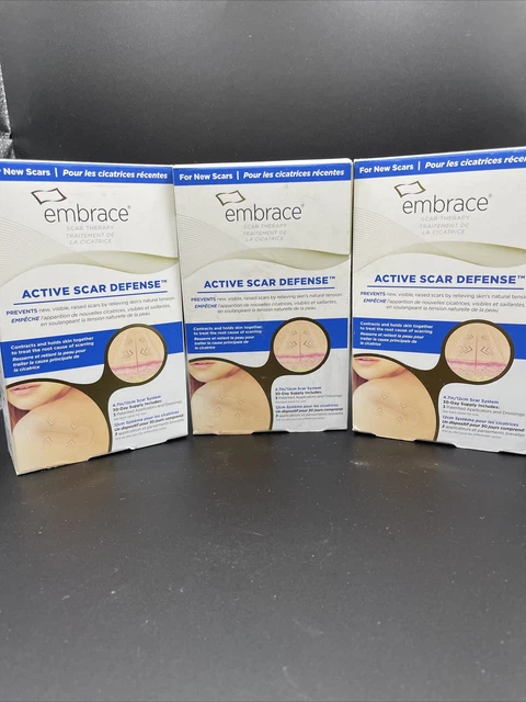 3X Abrace Active Scar Defense Cicatrices Hojas de silicona 4,7 pulgadas Grandes [Totalmente Nuevas]