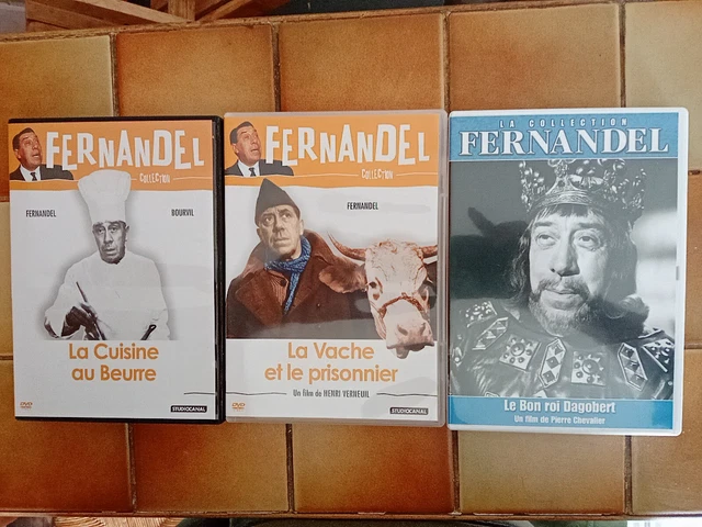 Trois DVD avec Fernandel la cuisine au beurre, la vache et le prisonnier,