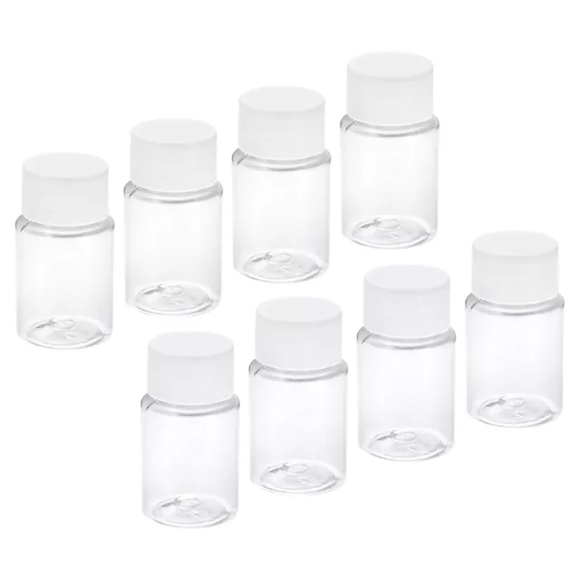 8pcs 20ml 0.7 Oz Wide Mouth Reagent Storage Bottle Plastic Sample Containers