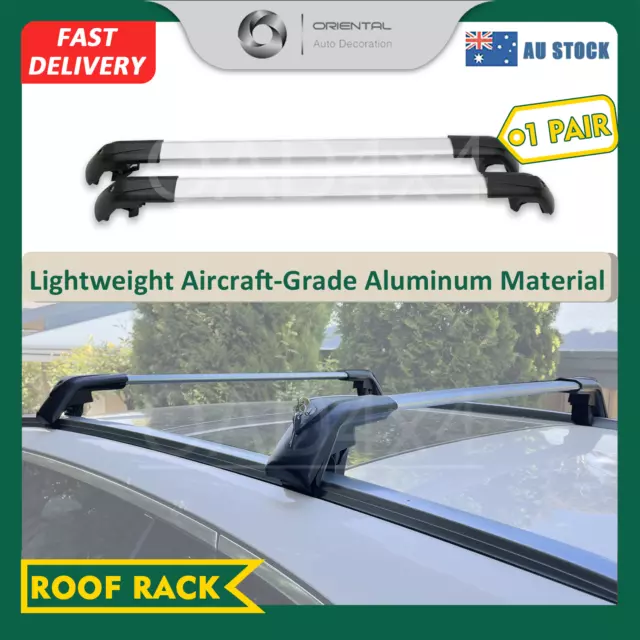 1 Pair Aluminum Cross Bar Roof Racks for ISUZU MUX 2021+ Clamp in Flush Rail