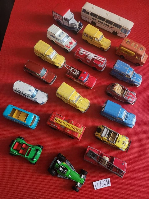 Lot De 6 Jolies Voitures Anciennes Majorette - Occasion En L'état