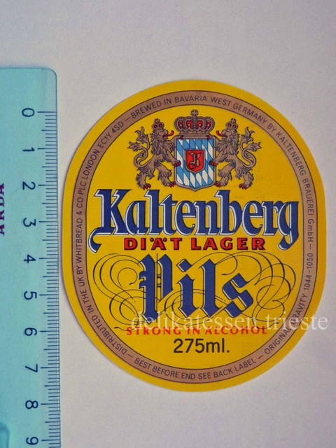 BIRRA KALTENBERG PILS bier beer vecchia ETICHETTA old LABEL vintage