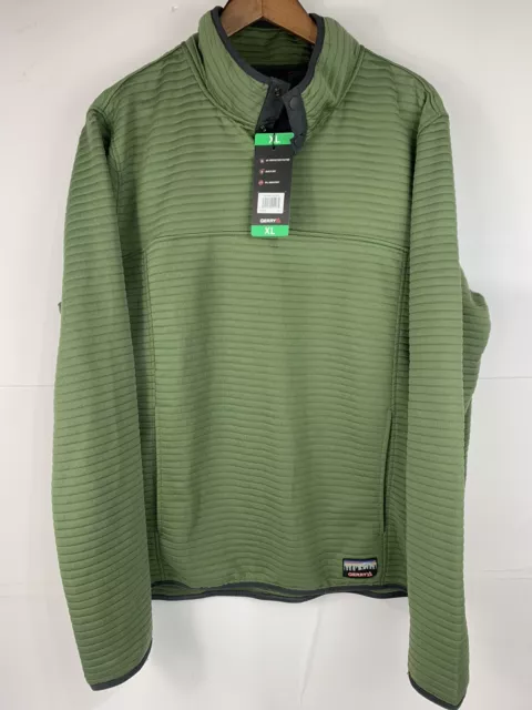 Gerry Mens XL Green Long Sleeve Quick Dry Pill Resistant Pullover