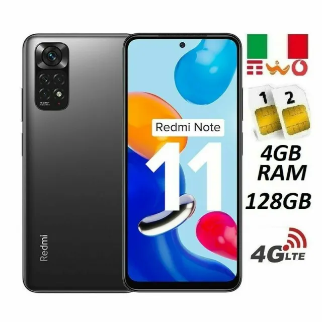 Xiaomi Redmi Note 11 4GB 128GB GRAY 6,43" Smartphone NFC Versione Globale 24 mes