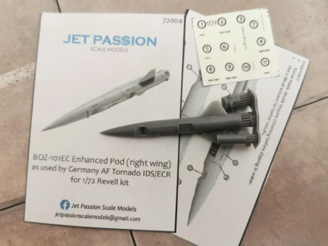 1/72 ENHANCED BOZ pod for German Tornado BOZ 101 EC x2 for Charlie £