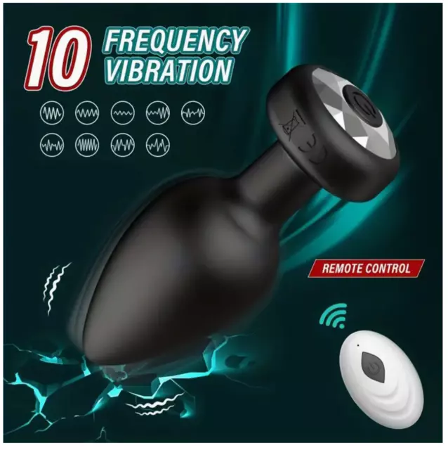 Plug anal vibrant avec télécommande anus sodomie gay orgasme soumis sextoy 2